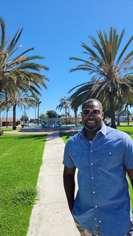 Leonard Redway at a neighborhood park in Inglewood